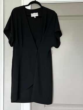 Black Wrap Mini Dress